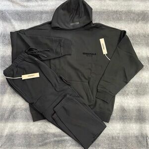 Essentials Charcoal Hoodie and Sweatpants Set